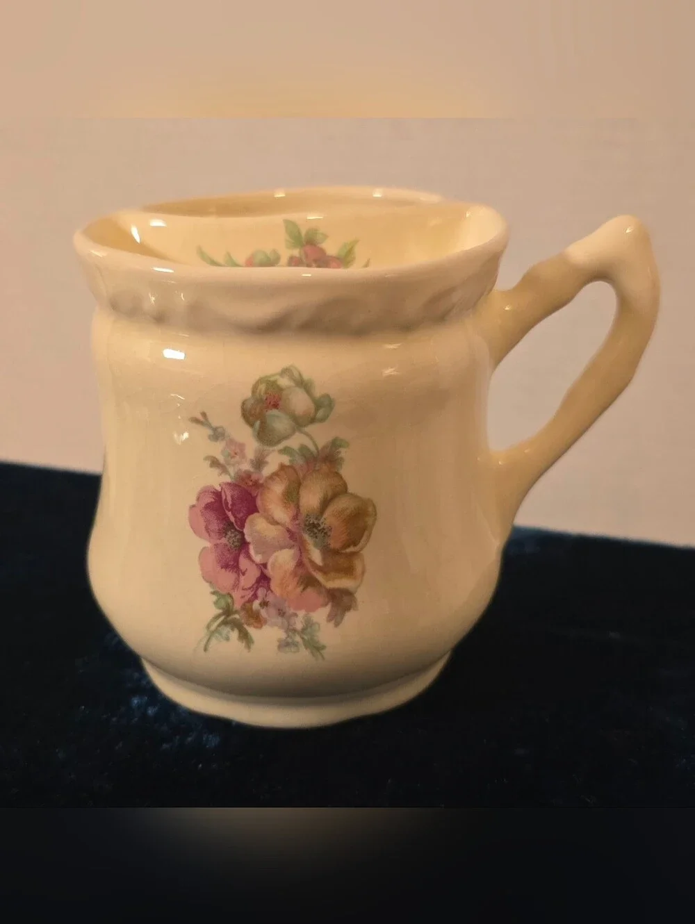 Vintage VB Athena California Floral Shaving Scuttle Mug Cup